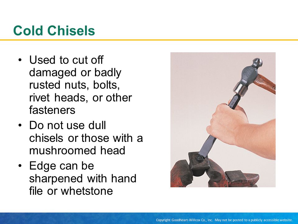 2 Chapter Hand Tools. 2 Chapter Hand Tools Objectives Identify the various  types of hand tools. Describe the advantages and disadvantages of each  type. - ppt video online download