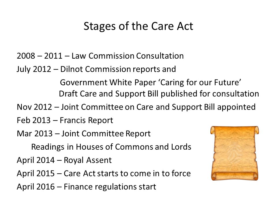 Stages of the Care Act