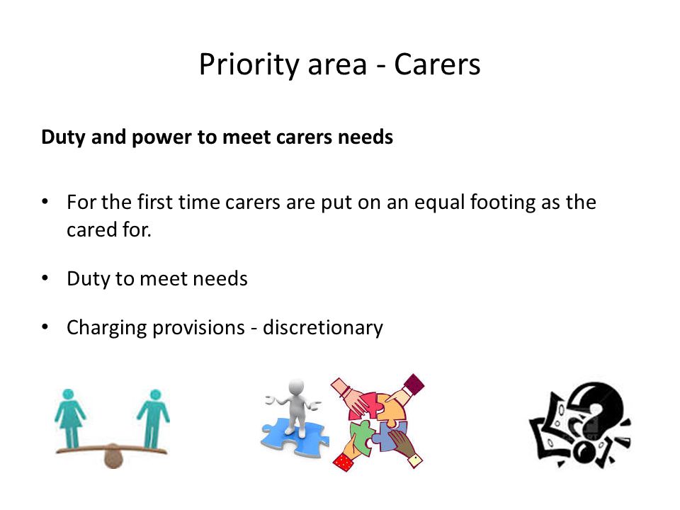 Priority area - Carers Duty and power to meet carers needs