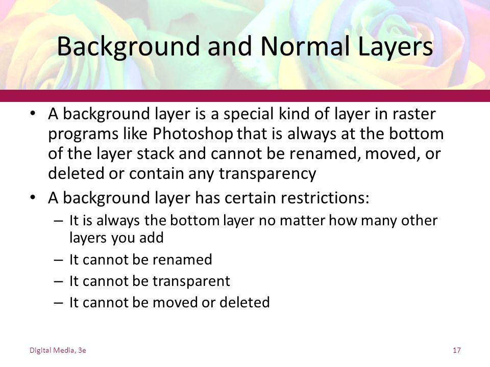 Background and Normal Layers