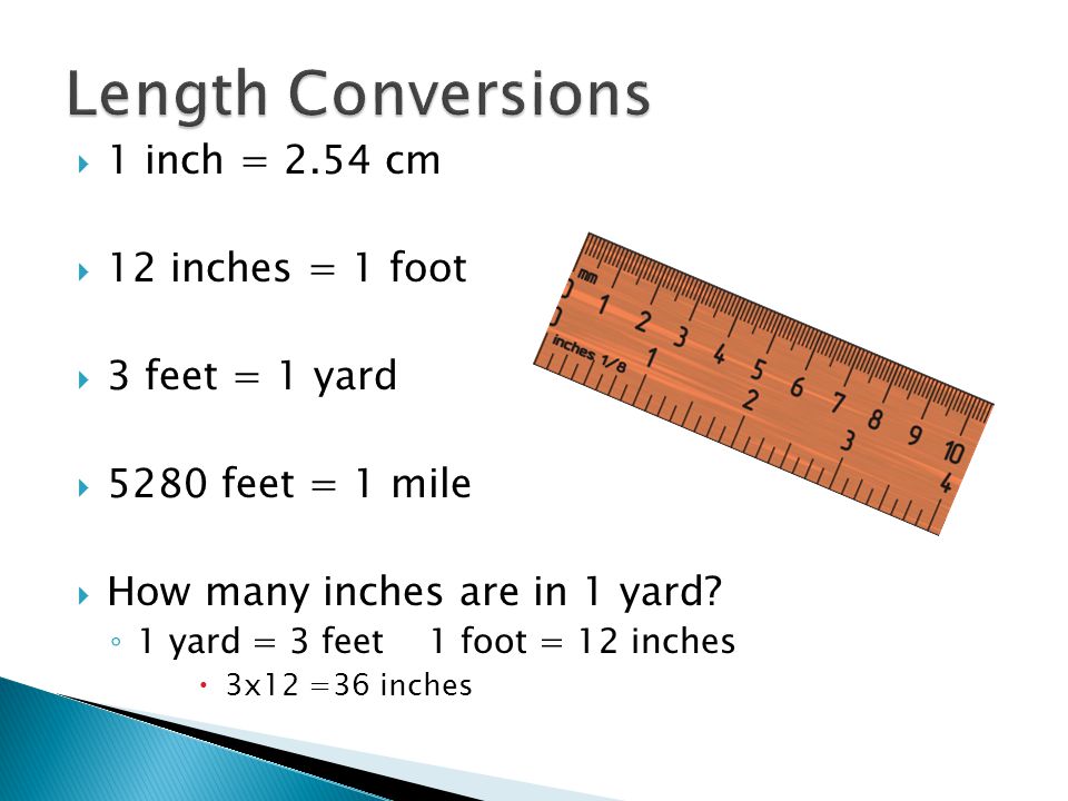 How many inches are in 1 yard? 