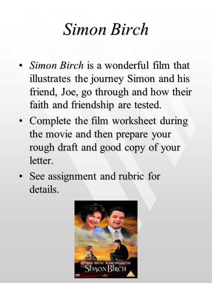 simon birch questions and answers