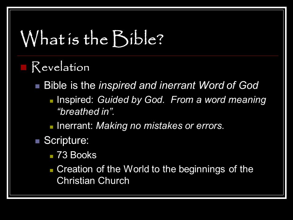 What is the Bible Revelation
