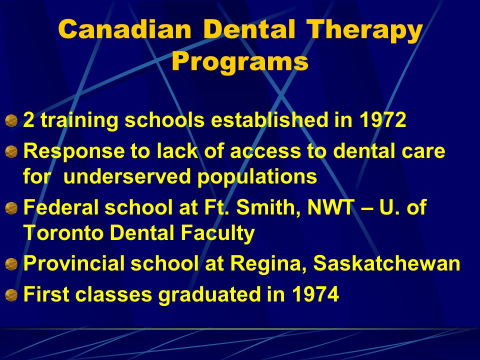 Canadian Dental Therapy Programs