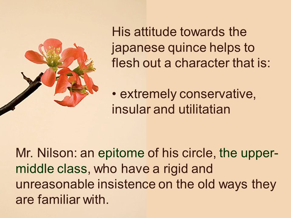 the japanese quince analysis