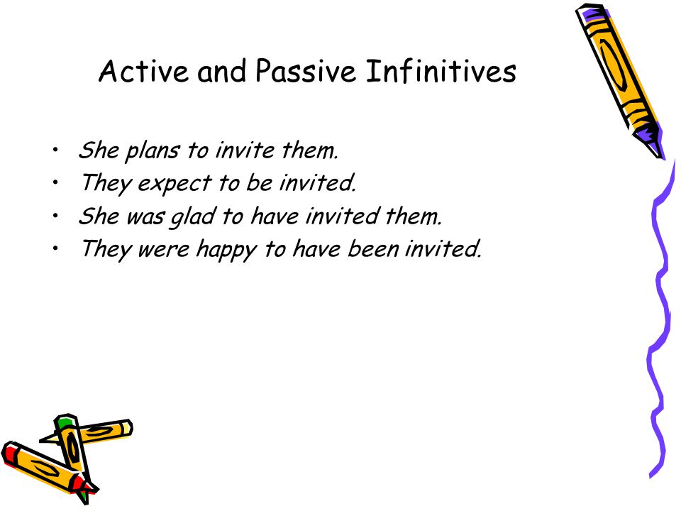 Active and Passive Infinitives