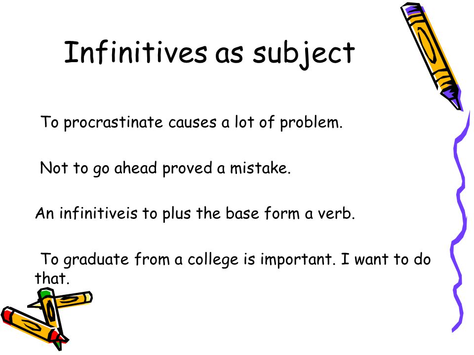Infinitives as subject
