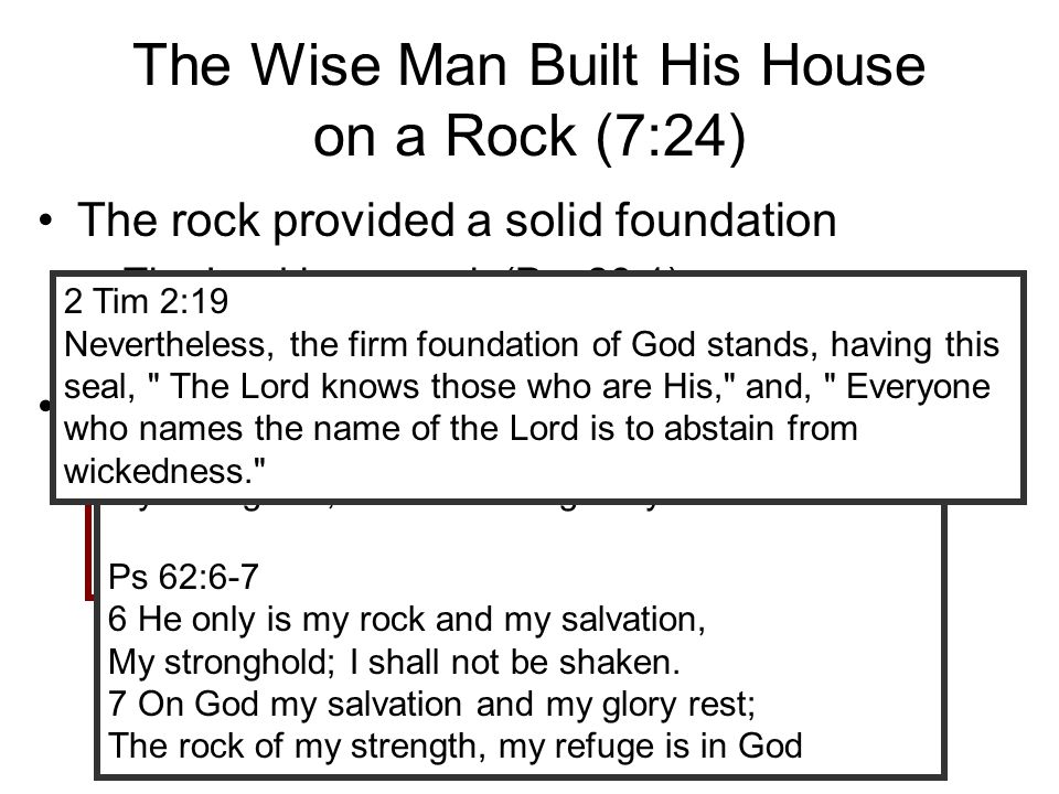 The Wise Man Built His House on a Rock (7:24)