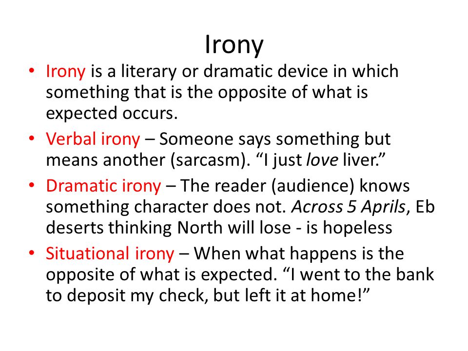 is irony a literary device