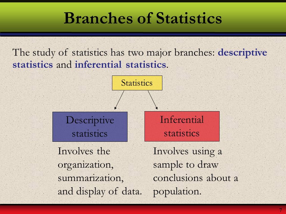 Branches of Statistics