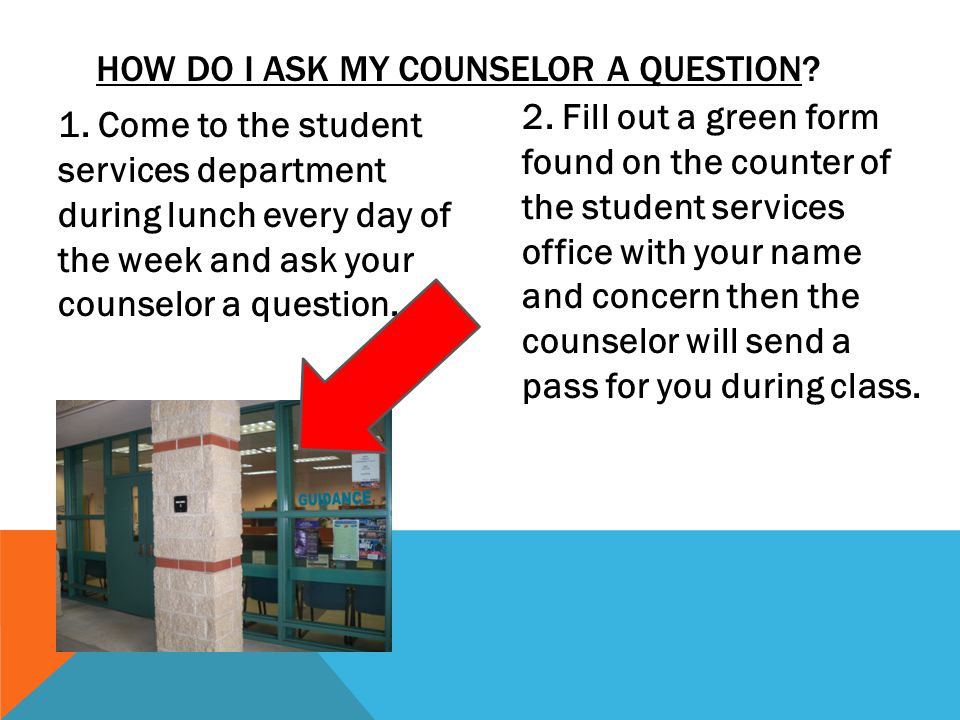 How do I ask My counselor a question
