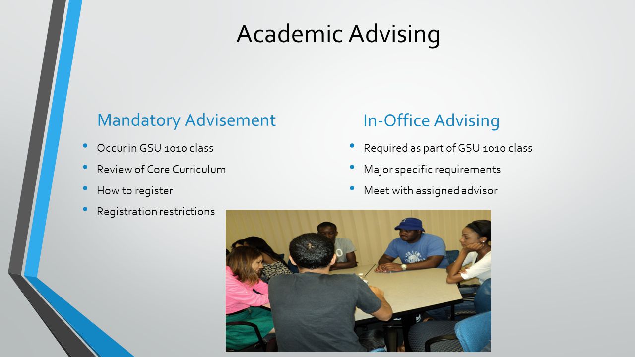 Academic Advising Mandatory Advisement In-Office Advising