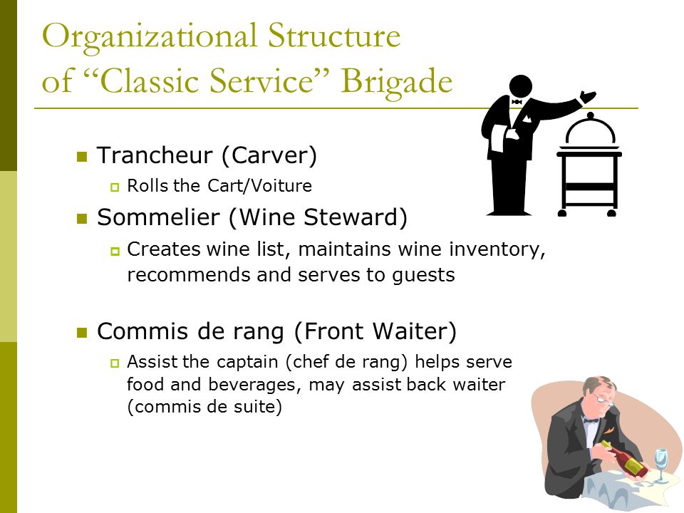 Organizational Structure of Classic Service Brigade