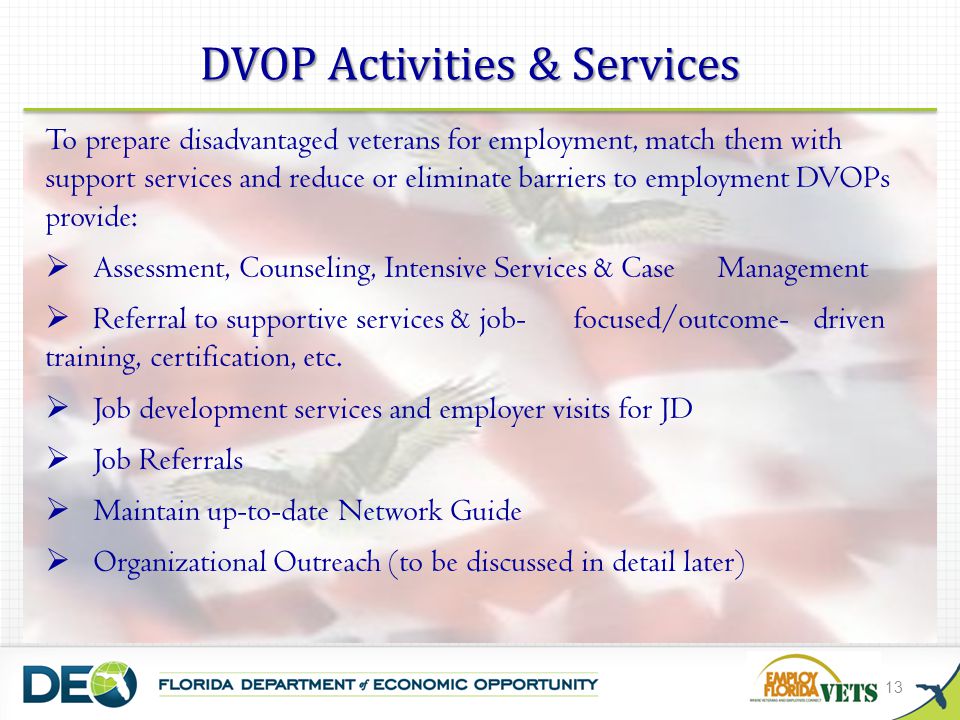 DVOP Activities & Services