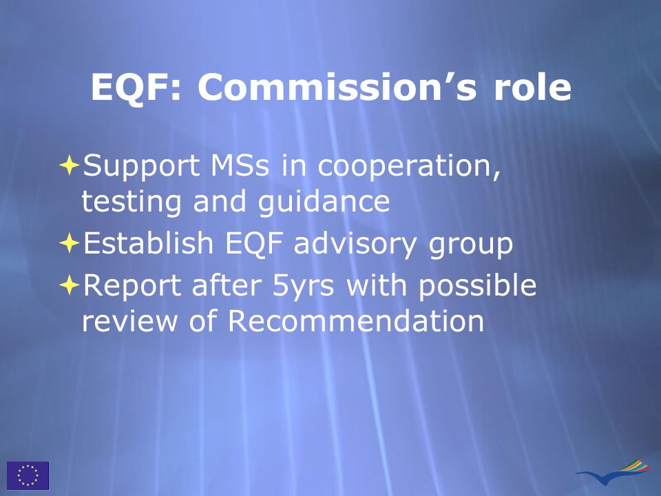 EQF: Commission’s role