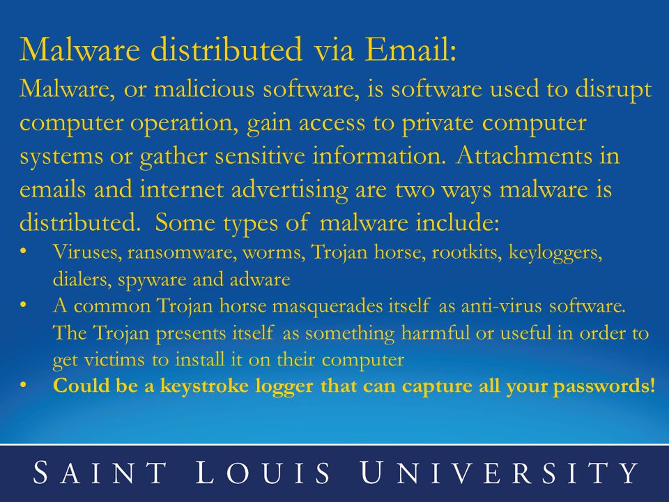 Malware distributed via