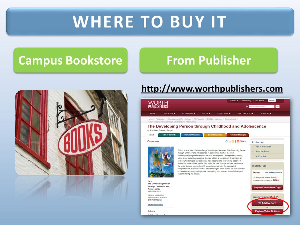 WHERE TO BUY IT Campus Bookstore From Publisher