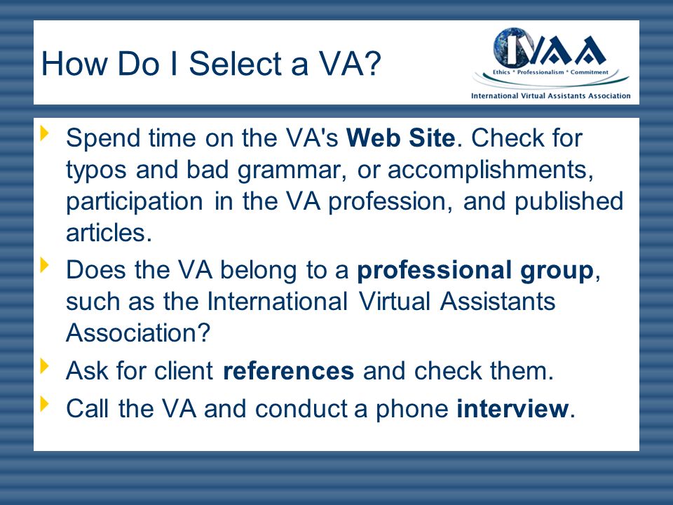 How Do I Select a VA