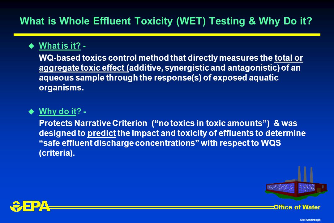 Whole Effluent Toxicity Methods