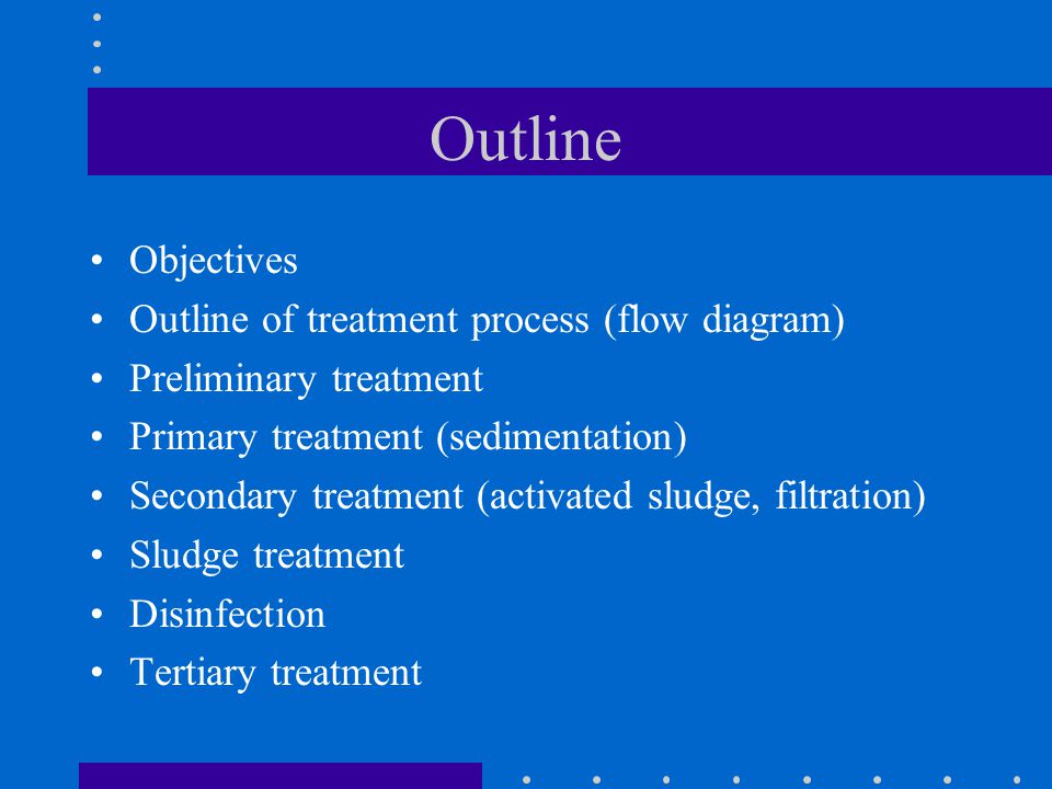 Outline Objectives Outline of treatment process (flow diagram)