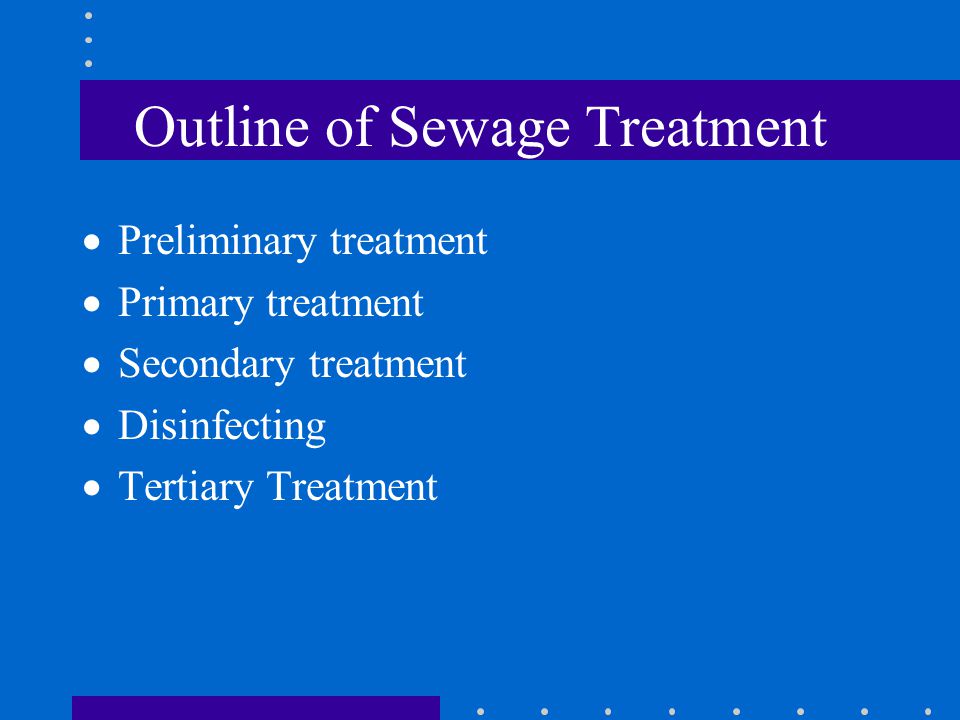 Outline of Sewage Treatment
