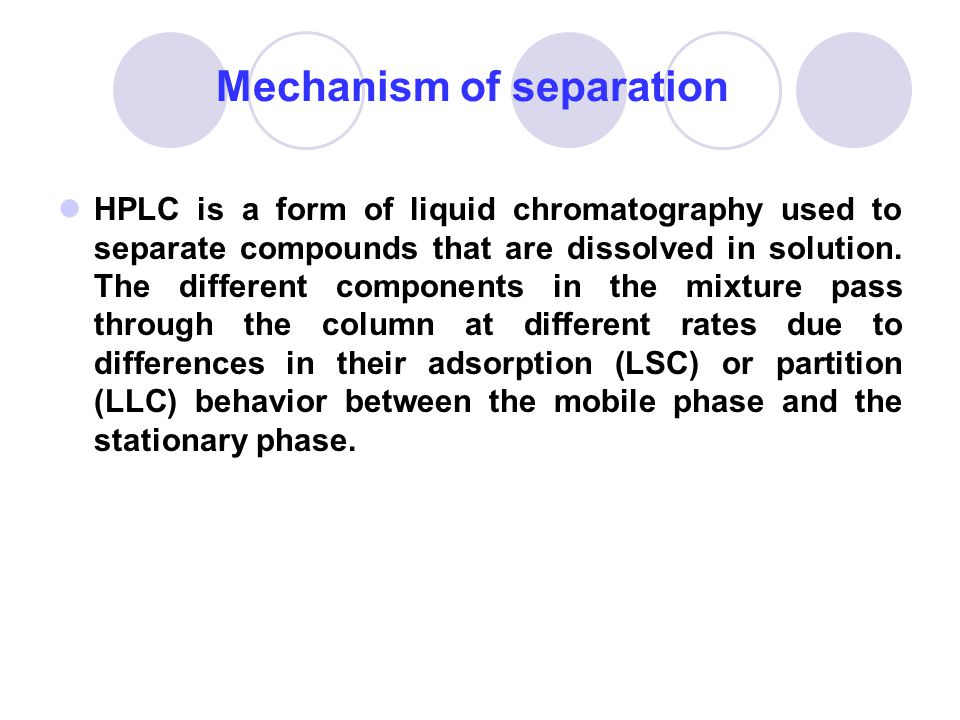 What is HPLC? High Performance Liquid Chromatography - ppt video online  download