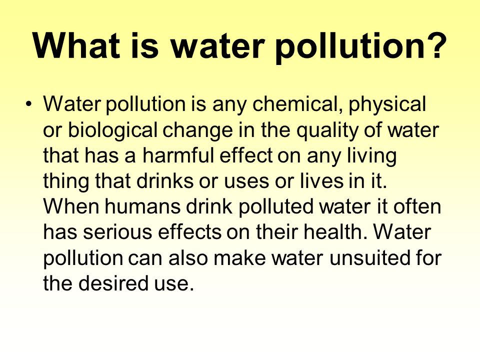 What is water pollution