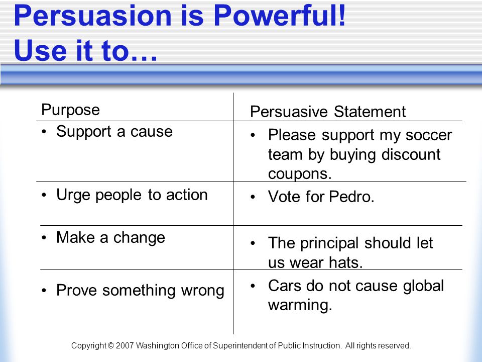 which of the following statements about persuasion is correct
