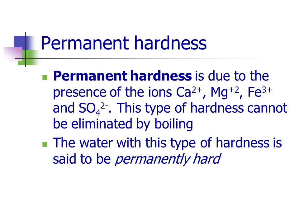 permanent hardness of water formula