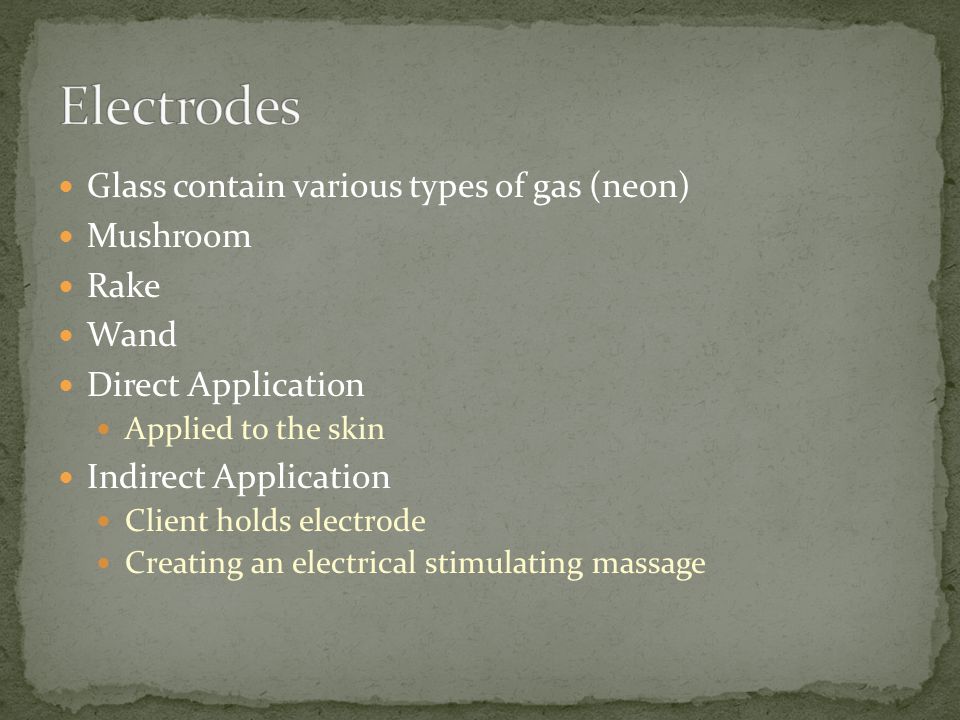 Electrodes Glass contain various types of gas (neon) Mushroom Rake