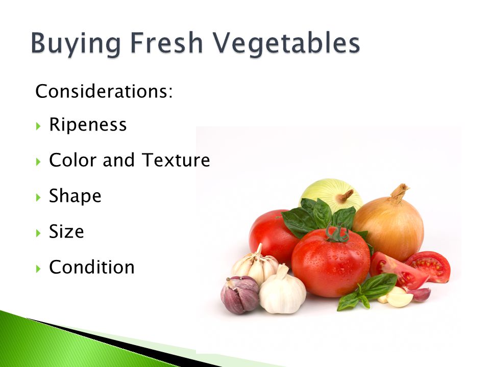 Buying Fresh Vegetables