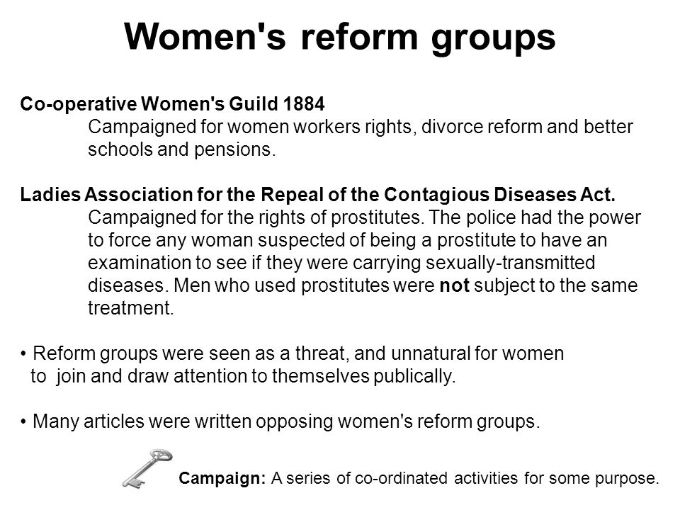 Women s reform groups Co-operative Women s Guild 1884
