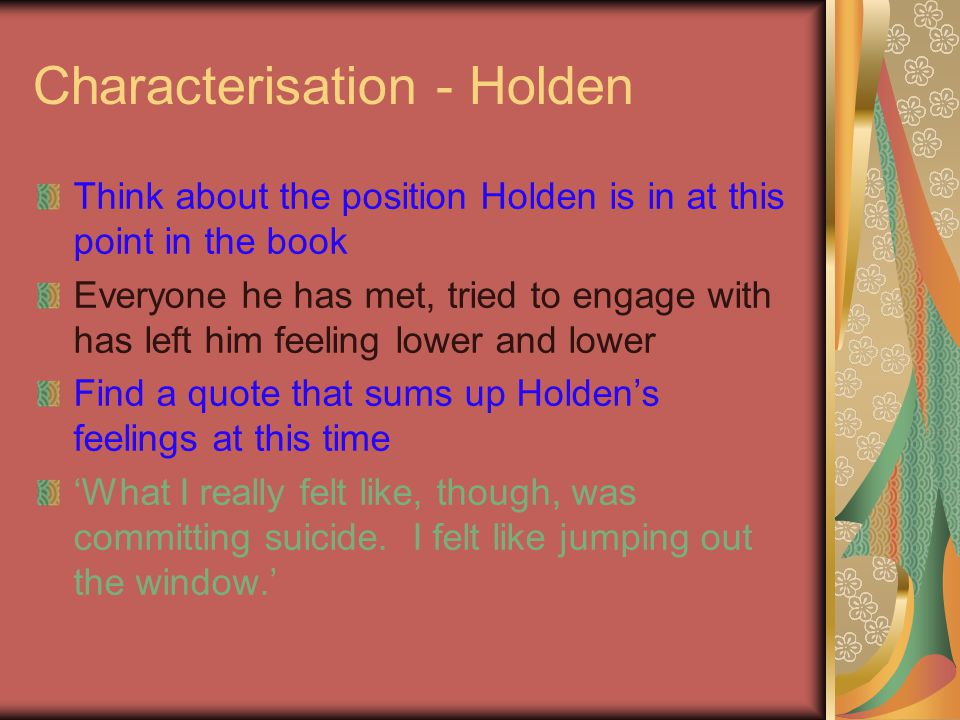 Characterisation - Holden