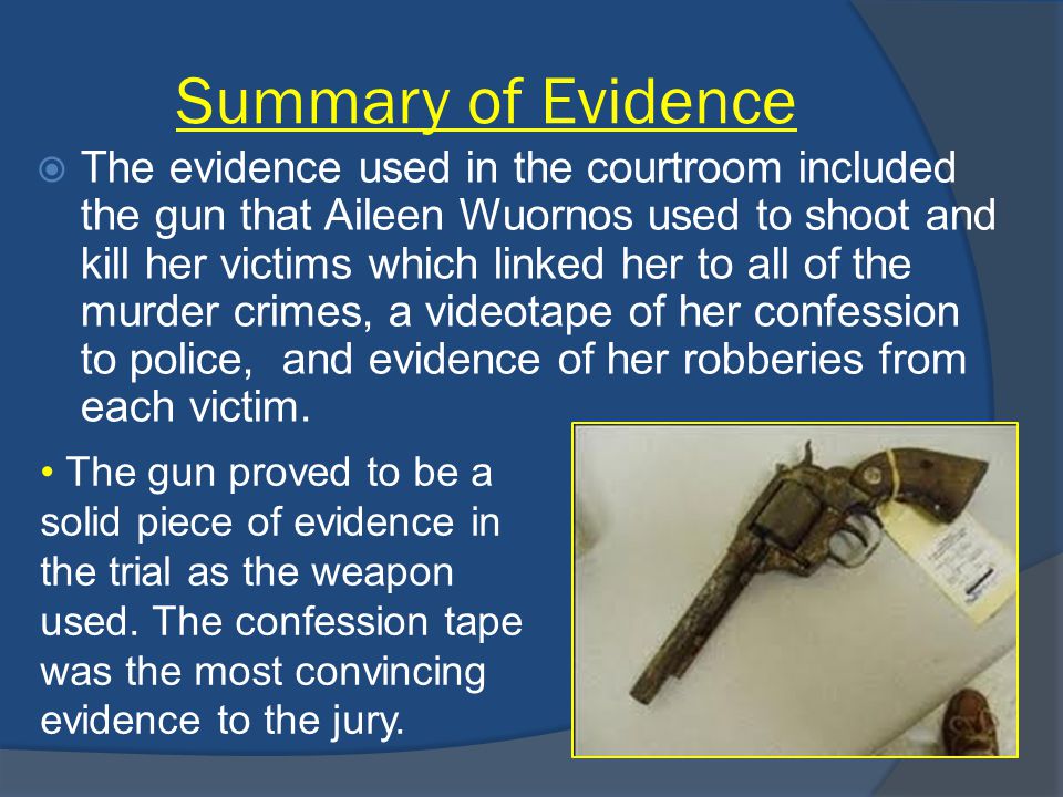 Summary of Evidence
