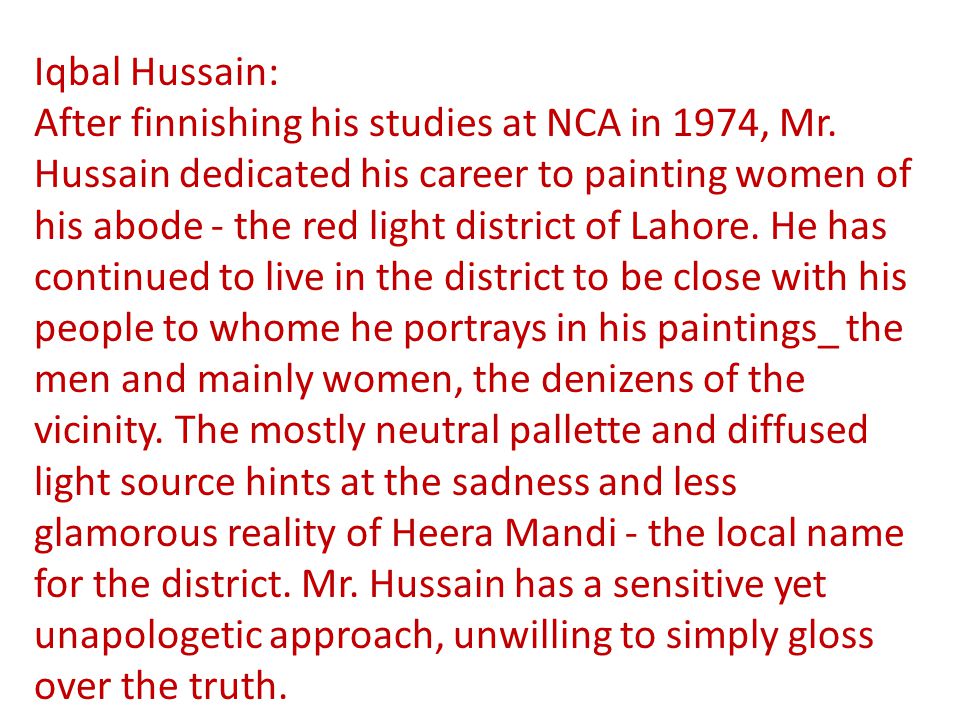 Iqbal Hussain: