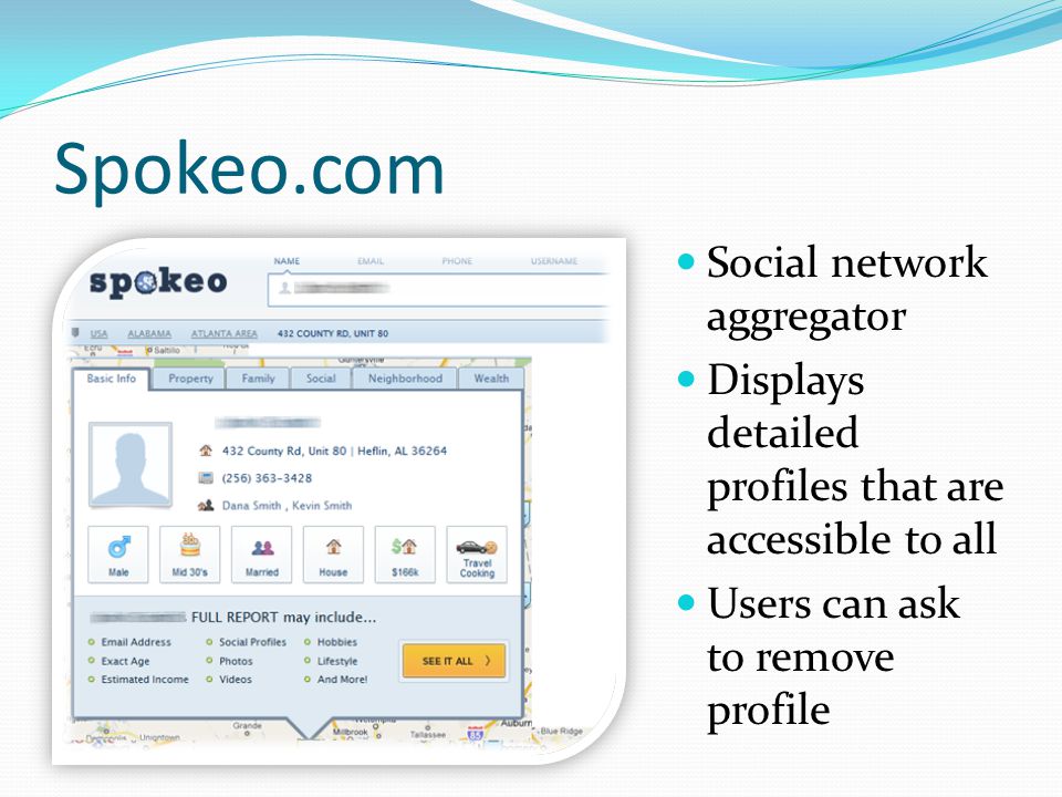 Spokeo.com Social network aggregator