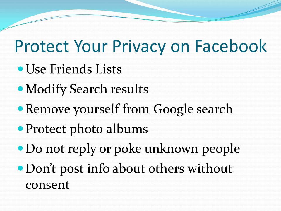 Protect Your Privacy on Facebook