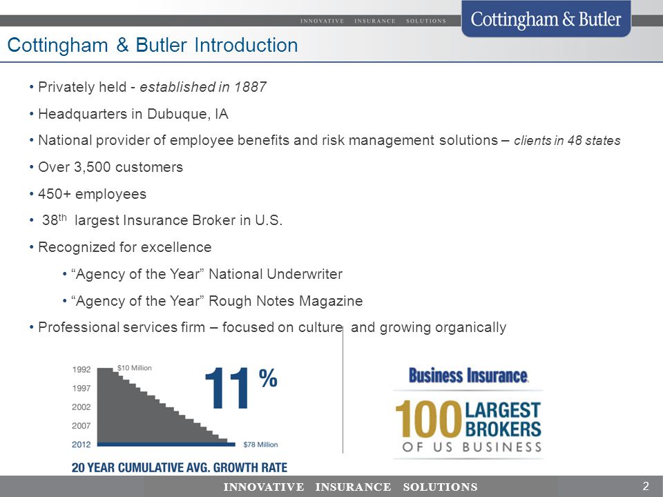 COTTINGHAM & BUTLER HONKAMP KRUEGER & CO, P.C.. ppt download