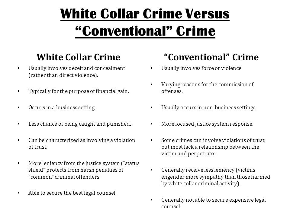 Lecture 1: The Discovery of White Collar Crime - ppt video online download