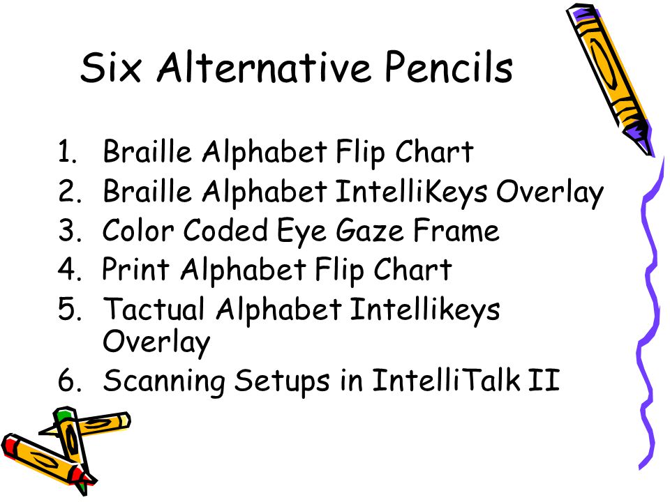 Alternative Pencil Flip Chart