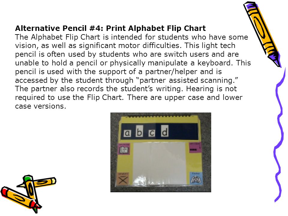 Alternative Pencil Flip Chart