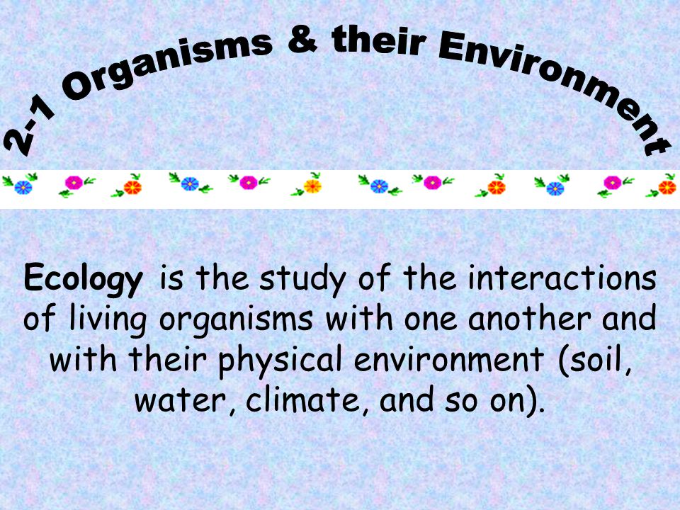 2-1 Organisms & their Environment