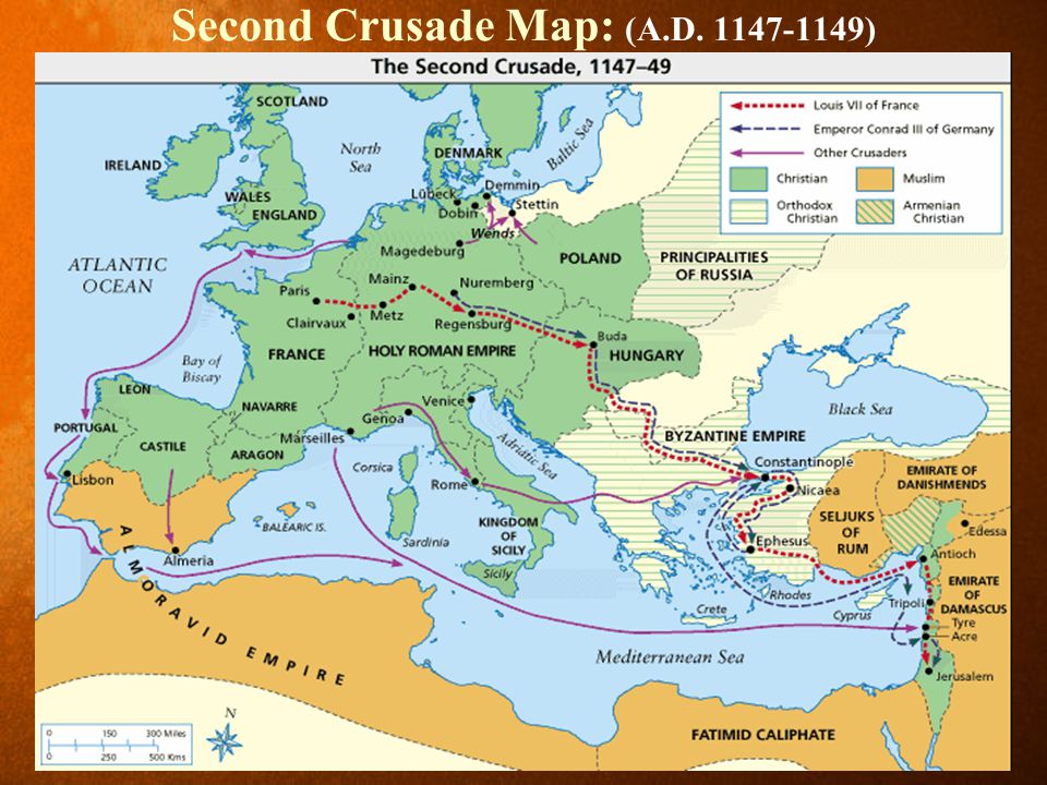 Second Crusade Map: (A.D.
