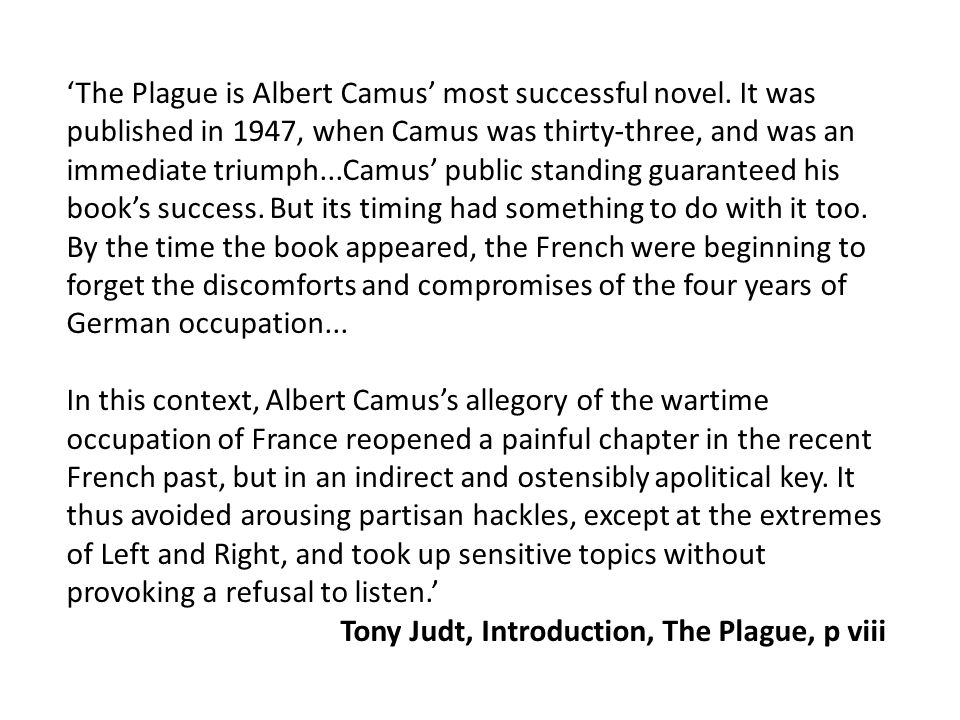 the plague camus analysis