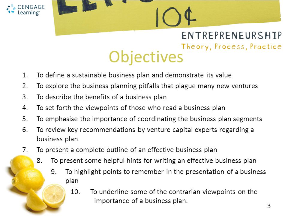 business plan objectives