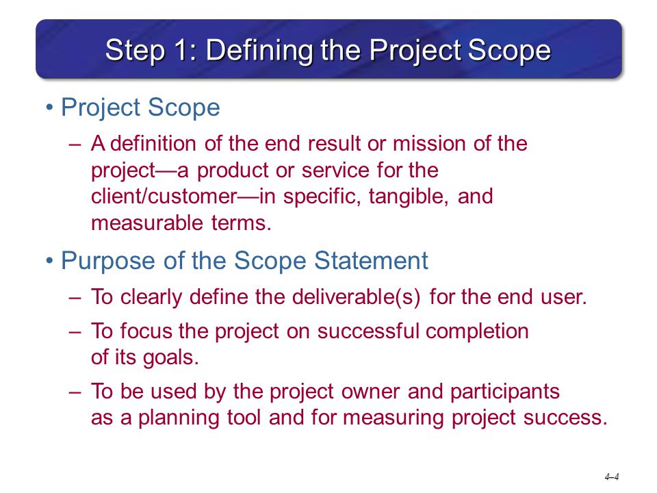 Step 1: Defining the Project Scope