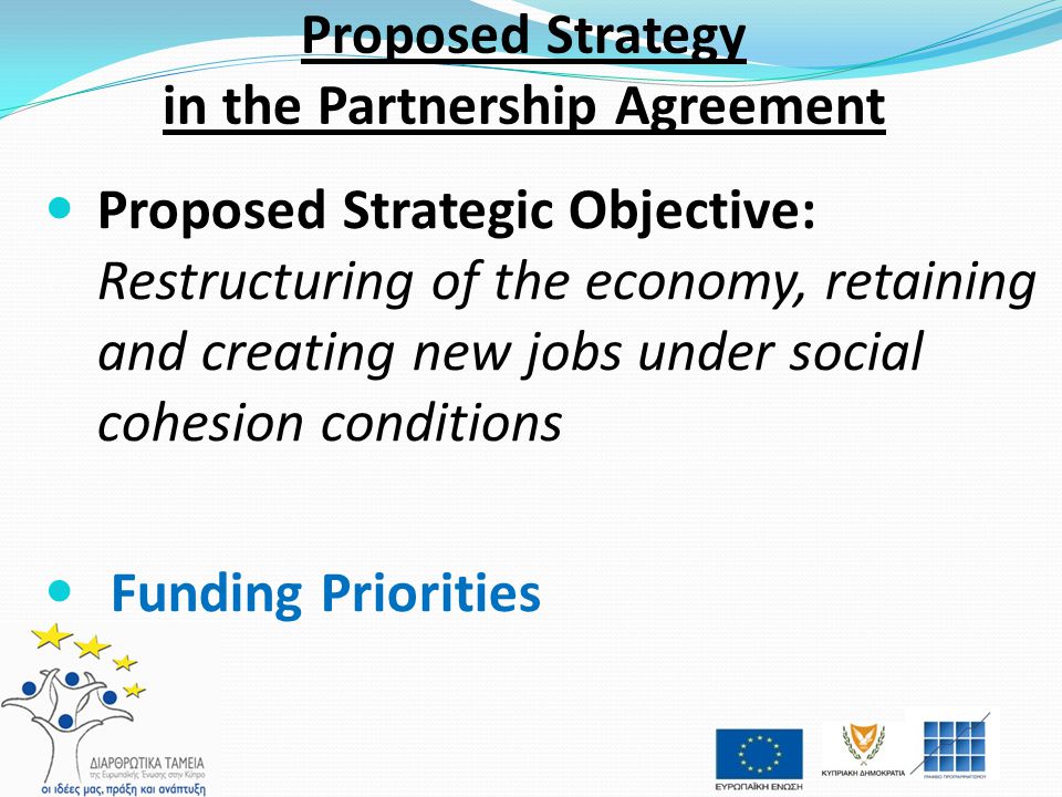 Proposed Strategy in the Partnership Agreement