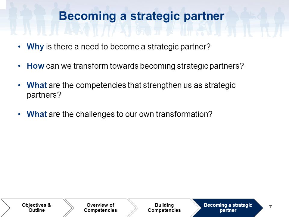 Becoming a strategic partner