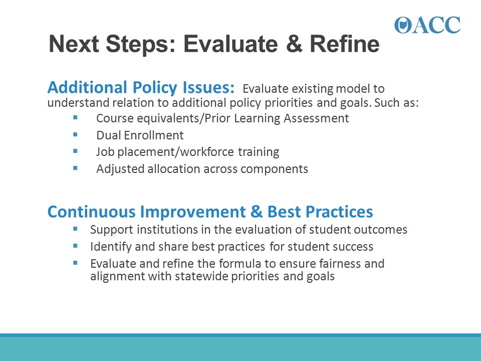 Next Steps: Evaluate & Refine