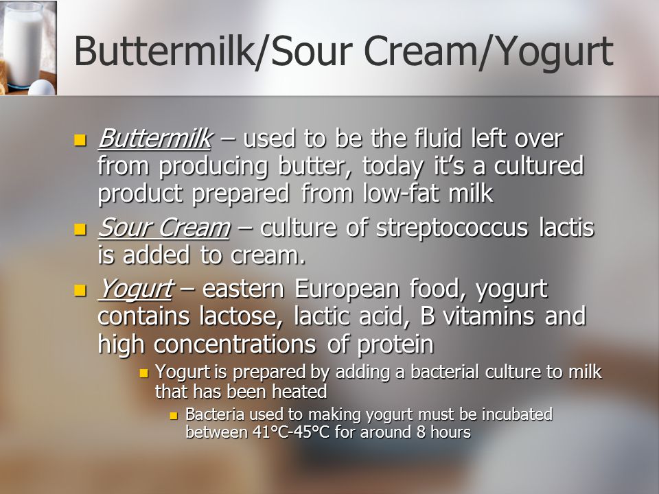 Buttermilk/Sour Cream/Yogurt